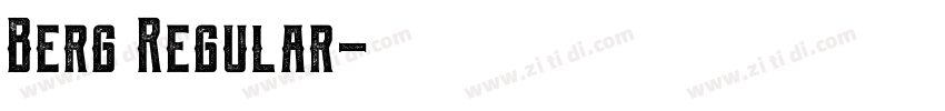 Berg Regular字体转换